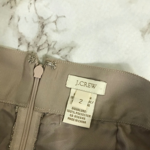 J. Crew Sparkle Tinsel Metallic Lace Skirt - Picture 5 of 6